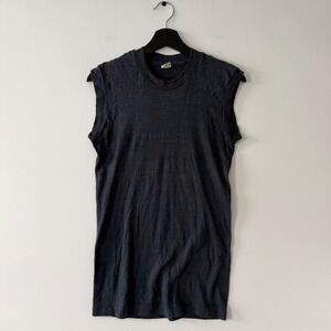 Vintage Healthknit Mens Gray Muscle Tee Sleeveless T-Shirt 50/50 Blend Size M